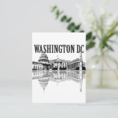 Washington Dc bezienswaardigheden skyline Briefkaart (Staand voorkant)