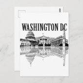 Washington Dc bezienswaardigheden skyline Briefkaart (Voorkant / Achterkant)