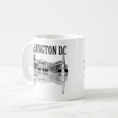 Washington DC bezienswaardigheden skyline Koffiemok (Voorkant links)