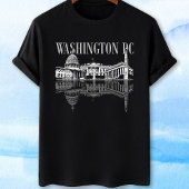 Washington DC bezienswaardigheden skyline T-shirt