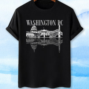 Washington DC bezienswaardigheden skyline T-shirt
