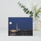 Washington DC bij nacht Briefkaart (Staand voorkant)