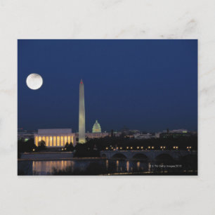 Washington DC bij nacht Briefkaart