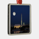 Washington DC bij nacht Metalen Ornament (Rechts)