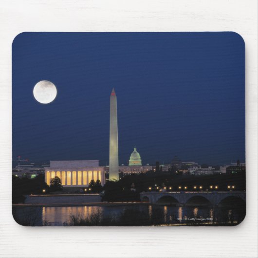Washington DC bij nacht Muismat (Voorkant)