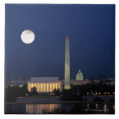 Washington DC bij nacht Tegeltje (Voorkant)