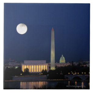 Washington DC bij nacht Tegeltje