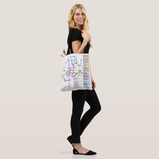 Washington DC Bike Map Canvas tas (Op model)