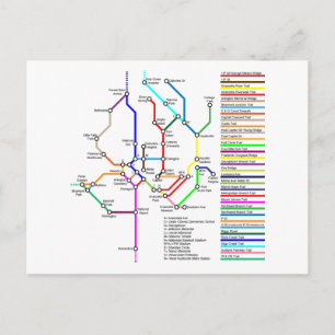 Washington DC Bike Map Postcard Briefkaart