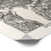 Washington DC Boho Arch Beige Street Map Poster (Hoek)