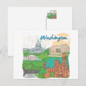 Washington DC Briefkaart (Voorkant / Achterkant)