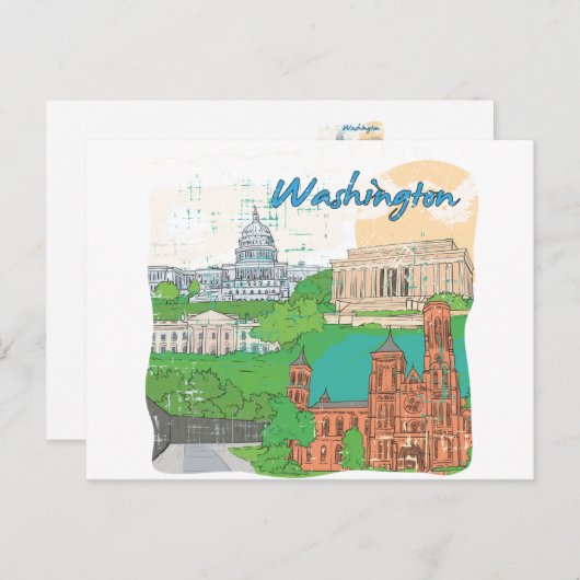Washington DC Briefkaart (Voorkant / Achterkant)