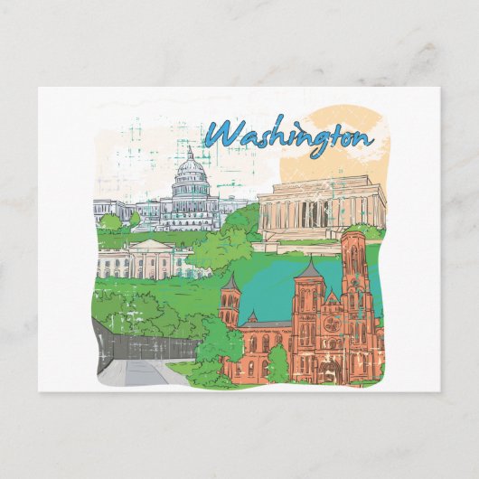 Washington DC Briefkaart (Voorkant)