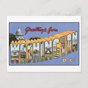 Washington, DC-Briefkaart Briefkaart
