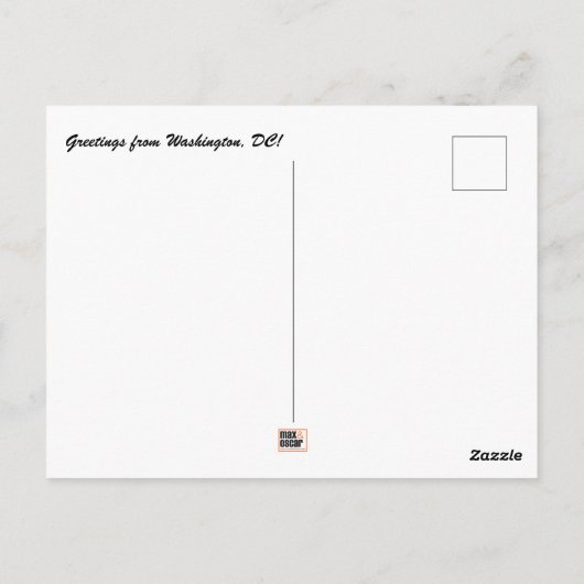 Washington DC-Briefkaart Briefkaart (Achterkant)