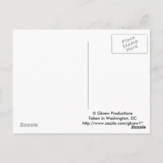 Washington, DC-Briefkaart Briefkaart (Achterkant)