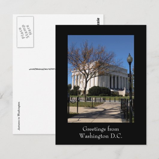 Washington DC-Briefkaart Briefkaart (Voorkant / Achterkant)