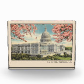 Washington DC Briefkaart US Capitol Cherry Blossom Fotoblokken (Voorkant)