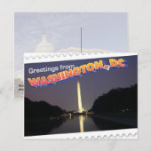 Washington DC briefkaart Washington Monument (Voorkant / Achterkant)