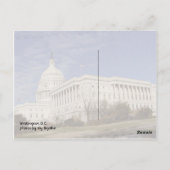 Washington DC briefkaart Washington Monument (Achterkant)