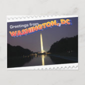 Washington DC briefkaart Washington Monument (Voorkant)