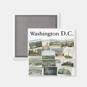 Washington DC:  Briefkaarten Souvenir Magneet (Voorkant / Achterkant)