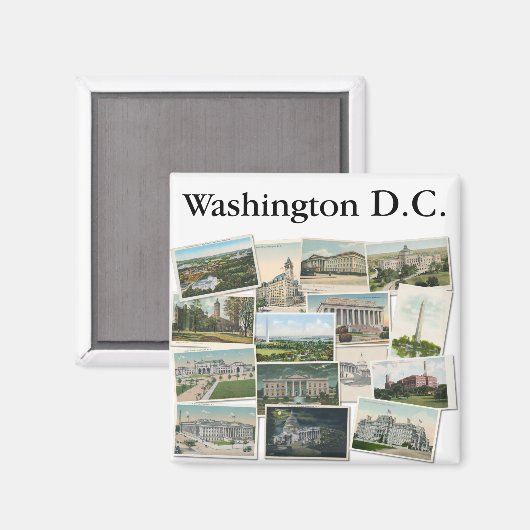 Washington DC:  Briefkaarten Souvenir Magneet (Voorkant / Achterkant)