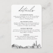 Washington DC Bruiloft Details Behuizing Kaart (Voorkant)