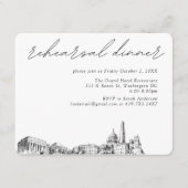 Washington DC Bruiloft Elegant repetitie diner Informatiekaartje (Voorkant)