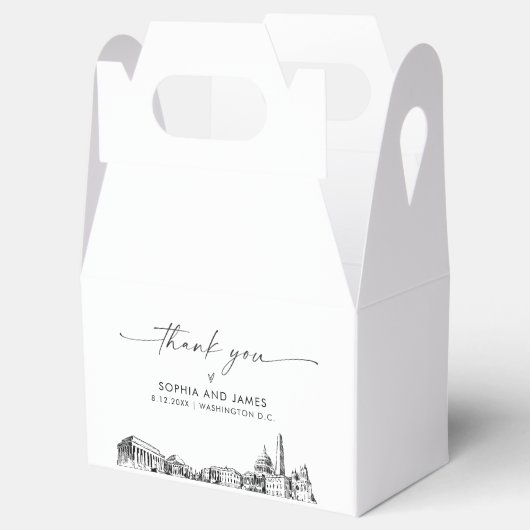 Washington DC bruiloft gepersonaliseerde gunst box Bedankdoosjes (Geopend)