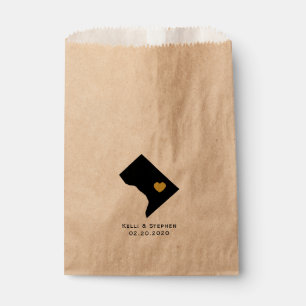 Washington DC bruiloft gunst behandelen zakken, ge Bedankzakje