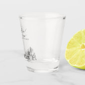 Washington DC bruiloft gunst gepersonaliseerde pro Shot Glas (Rechts)