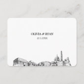 Washington DC Bruiloft Traditionele RSVP Maaltijd  Informatiekaartje (Achterkant)