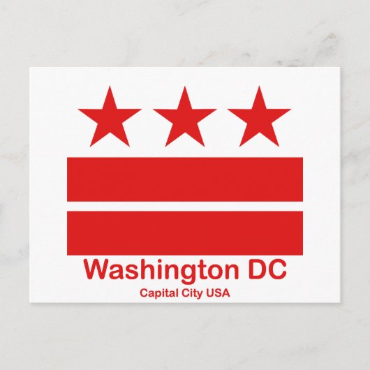 Washington DC Capital City USA Briefkaart (Voorkant)