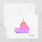 Washington DC Capitol Briefkaart VS (Voorkant / Achterkant)