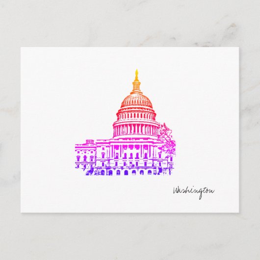Washington DC Capitol Briefkaart VS (Voorkant)