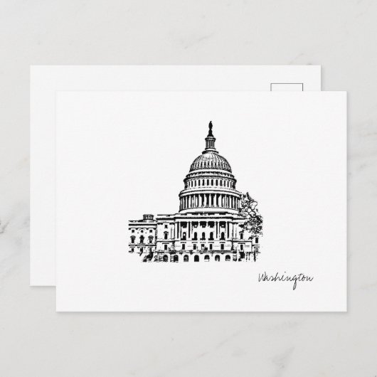 Washington DC Capitol Briefkaart VS (Voorkant / Achterkant)