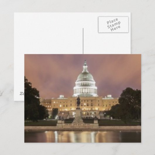 Washington DC, Capitol Building Briefkaart (Voorkant / Achterkant)