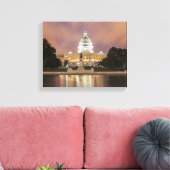 Washington DC, Capitol Building Canvas Afdruk (Insitu (Woonkamer))