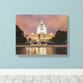 Washington DC, Capitol Building Canvas Afdruk (Insitu (Houten vloer))