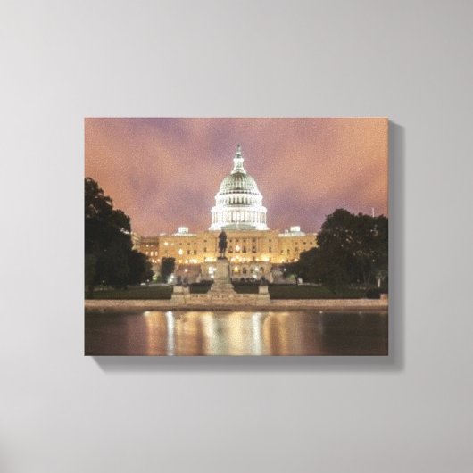 Washington DC, Capitol Building Canvas Afdruk (Voorkant)