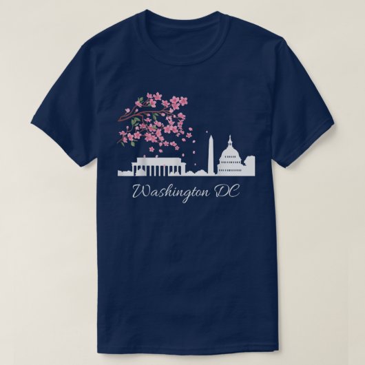 Washington DC Capitol Building Cherry Blossom Mem T-shirt (Design voorkant)