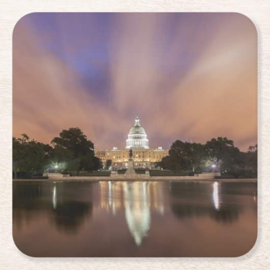 Washington DC, Capitol Building Kartonnen Onderzetters (Voorkant)