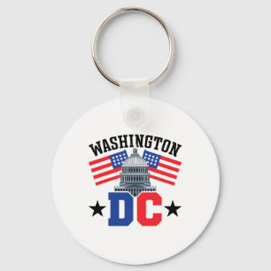 Washington DC Capitol Hill American Flag Usa Pride Sleutelhanger