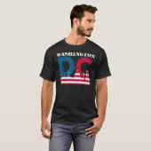 Washington DC Capitol Hill American Flag Usa Pride T-shirt (Voorkant volledig)