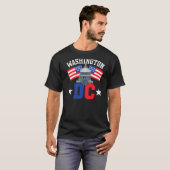 Washington DC Capitol Hill American Flag Usa Pride T-shirt (Voorkant volledig)