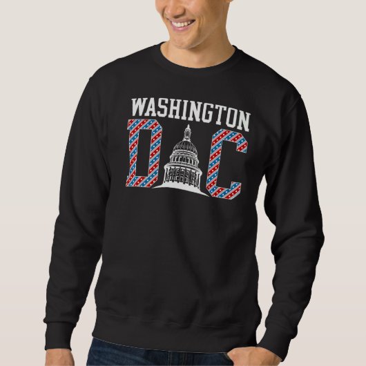 Washington DC Capitol Hill American Flag Usa Pride Trui (Voorkant)
