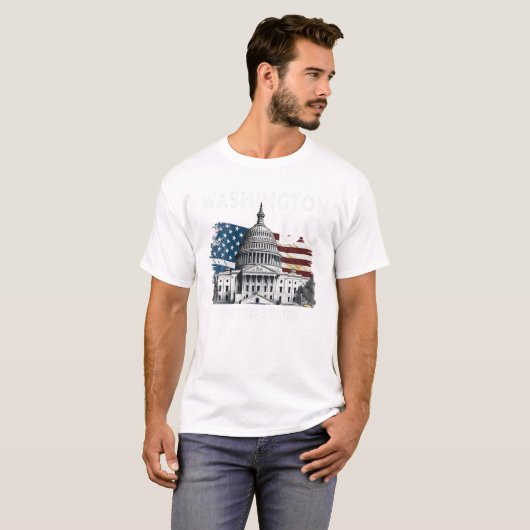 Washington DC Capitol Hill USA Souvenirs Gifts Man T-shirt (Voorkant volledig)