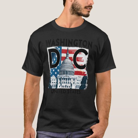 Washington DC Capitol Hill USA Souvenirs Mannen Wo T-shirt (Voorkant)