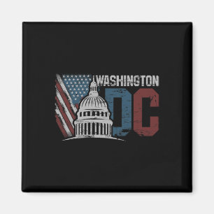 Washington DC Capitol Hill USA Vlag Souvenir Desig Magneet
